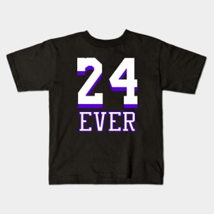 24 Ever LA Memorial Basketball Legend Design Kids T-Shirt